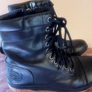 Diesel Black Leather Men's Boots